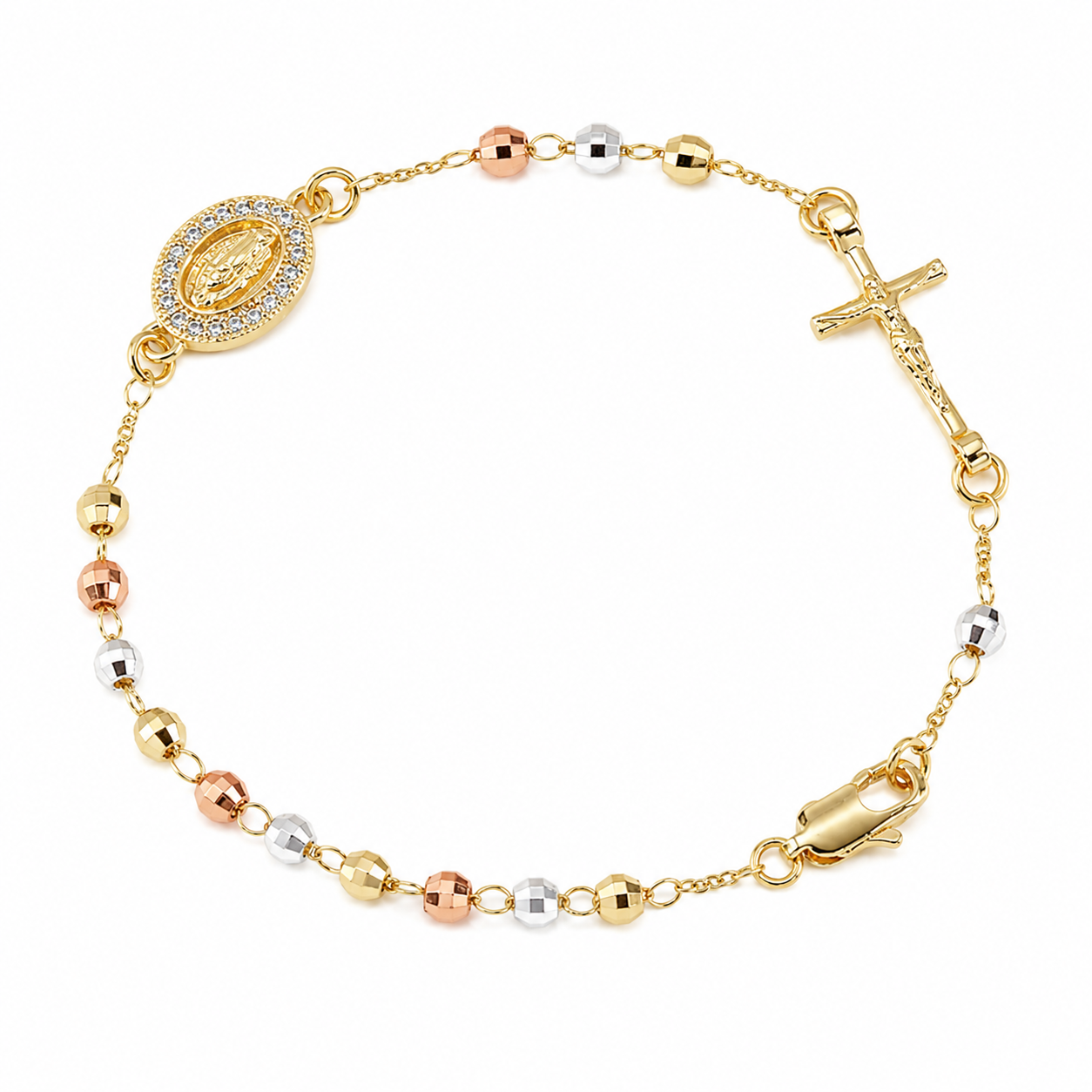 Pulsera rosario - acabado premium